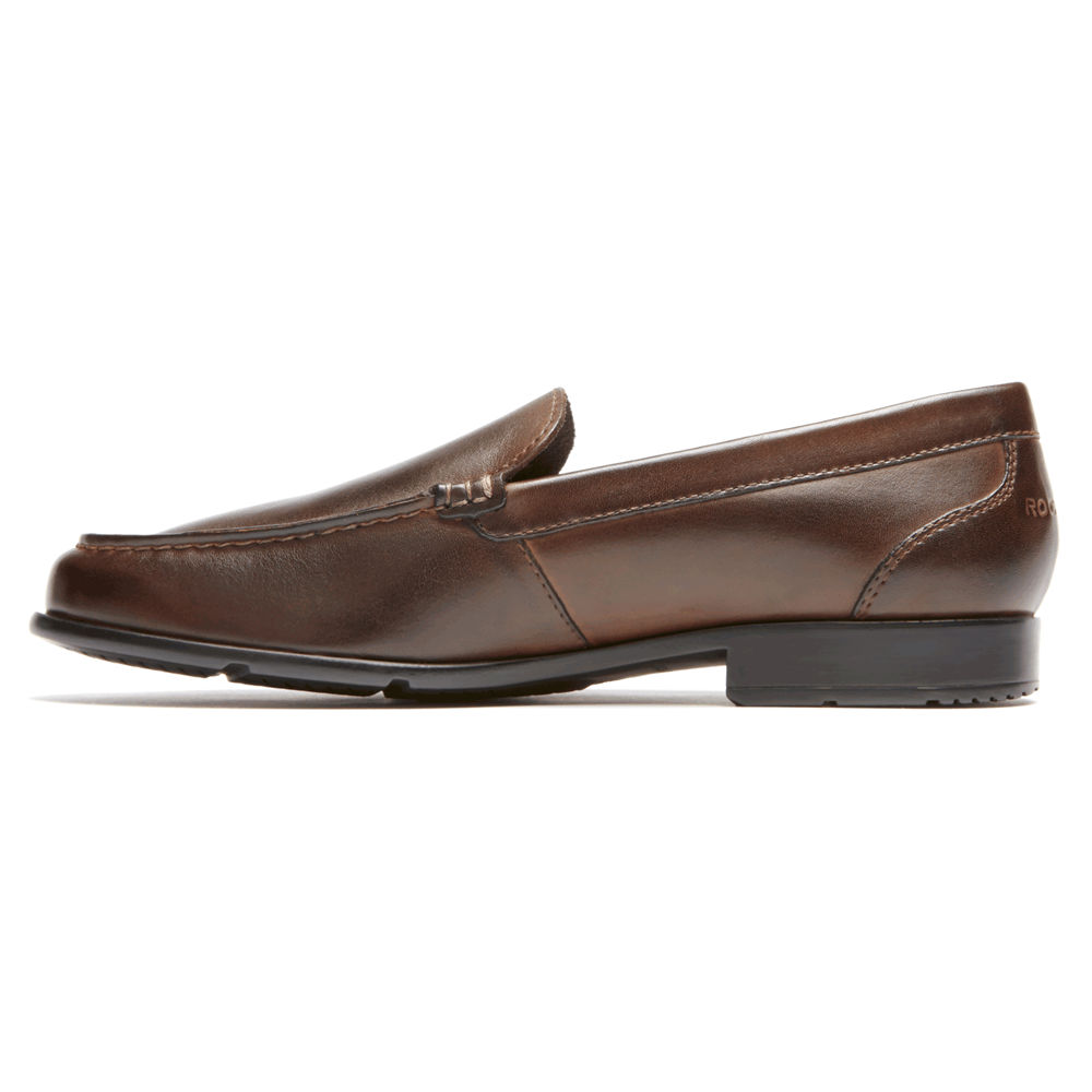 Rockport Mens Loafers Dark Brown - Classic Venetian - UK 580-JNKWMS